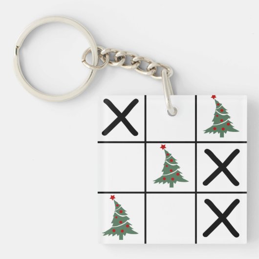 Porte-clés Tic Tac Toe de Noël (Devant)