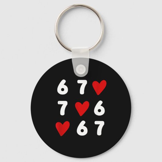 Porte-clés Tic Tac Toe drôle de la Saint-Valentin 67 Meme Six (Recto)