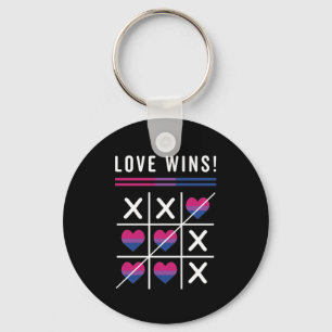 Porte-clés Tic Tac Toe Loe Remporte La Fierté Bisexuelle LGBT