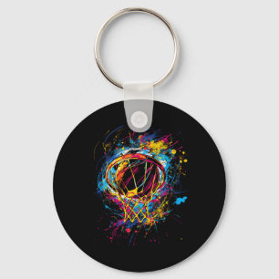 Porte-clés Tie-Dye Coloré à Motif Squelette Coloré