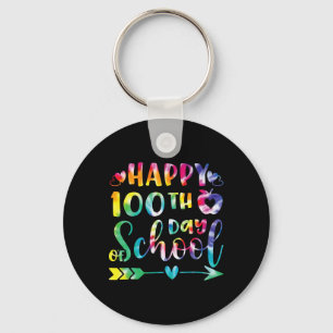 Porte-clés Tie Dye Joyeux 100ème Jour De L'Enseignant Étudian