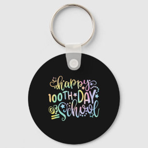 Porte-clés Tie Dye Joyeux 100ème Jour De L'Enseignant Étudian