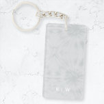 Porte-clés Tie Dye | Monogramme gris minimaliste moderne<br><div class="desc">Un motif de teinture à cravate simple avec une palette de couleurs gris doux et neutre. Le parfait cadeau ou accessoire tendance peut être facilement customisé avec votre nom, initiales, monogramme, hashtag ou slogan! Cravate-Dye fait un grand retour en ce moment et est officiellement la plus grande tendance de l'année!...</div>