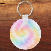 Porte-clés Tie-Dye Rose Pâle Girly Chic (Verso)