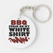Porte-clés Tige barbecue sur mon blanc (Dos)