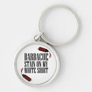 Porte-clés Tige barbecue sur mon blanc
