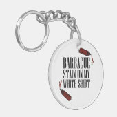 Porte-clés Tige barbecue sur mon blanc (Devant gauche)