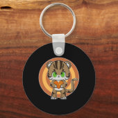 Porte-clés Tiger Anime Chat Leucémie Sensibilisation (Recto)