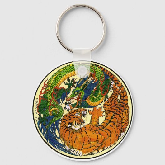 Porte-clés Tiger et Dragon Yin Yang (Recto)