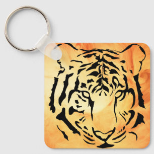 Porte-clés Tiger eyes in black silhouette drawstring bag