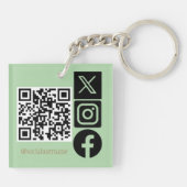 Porte-clés Tiger Henna rose violet FleursCode QR Sociales (Dos)