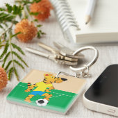 Porte-clés Tiger Jouer au football (Devant Droit)