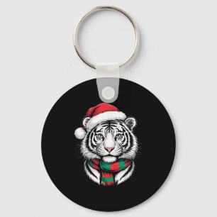 Porte-clés Tiger Noël Noël Chapeau F Costume de Noël