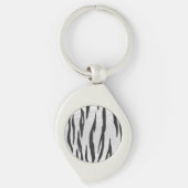 Porte-clés Tiger noir et blanc (Devant)