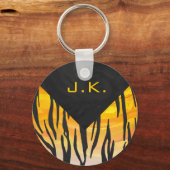 Porte-clés Tiger noir et orange (Recto)