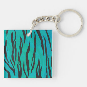 Porte-clés Tiger noir et Turquoise