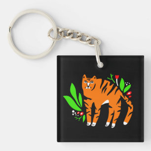 Porte-clés Tigre à flowers