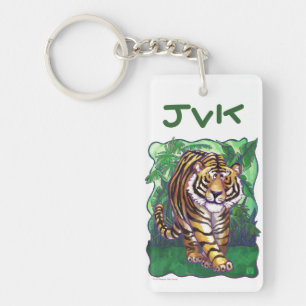 Porte-clés Tigre Art Monogramme