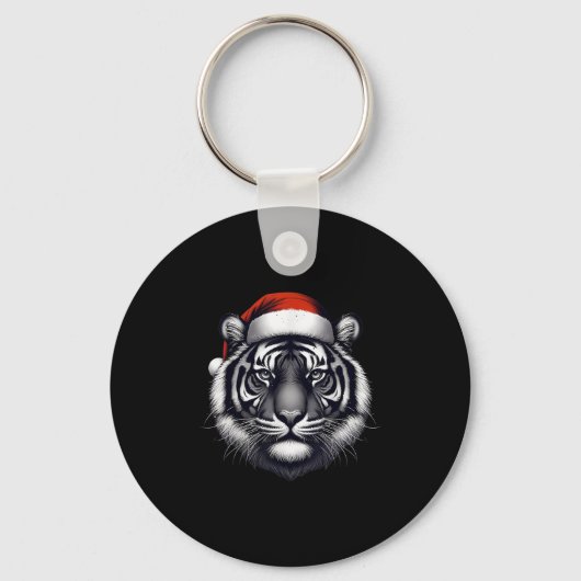 Porte-clés Tigre avec chapeau de Noël Noël Noël Noël Zoo de l (Recto)