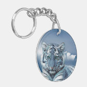 Porte-clés Tigre blanc bleu (Devant gauche)