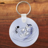 Porte-clés Tigre blanc sérénité (Recto)