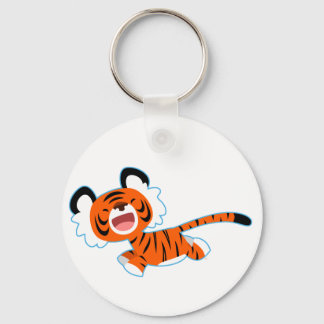 Porte-clés Tigre Cartoon Mignonne Sur Le Porte - clé Run