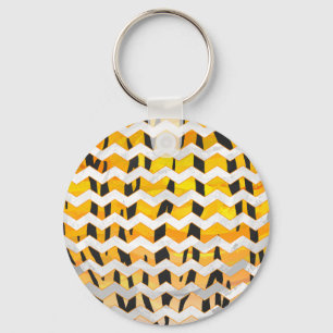 Porte-clés Tigre Chevron noir et orange