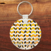Porte-clés Tigre Chevron noir et orange (Recto)