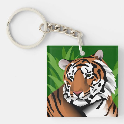 Porte-clés Tigre dans la jungle (Devant)