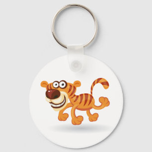 Porte-clés Tigre de bébé de bande dessinée