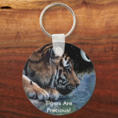 Porte-clés Tigre d'Imaginaire et lune (Recto)