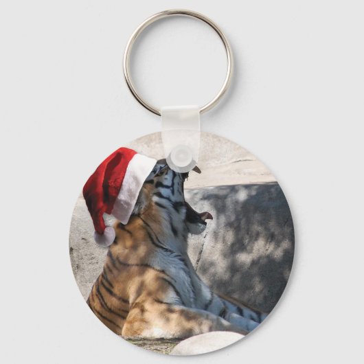Porte-clés Tigre du Bengale de Noël (Recto)