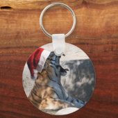 Porte-clés Tigre du Bengale de Noël (Recto)