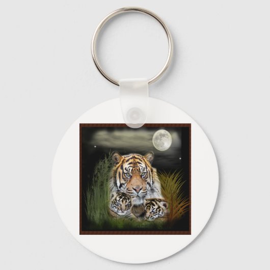Porte-clés Tigre et petits (Recto)