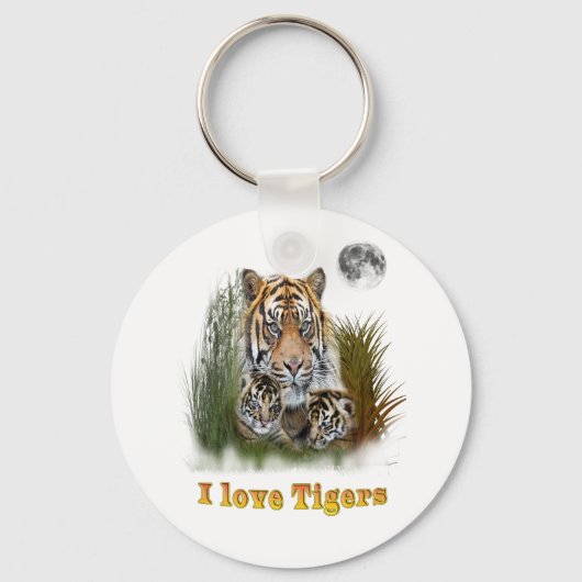 Porte-clés Tigre et petits (Recto)