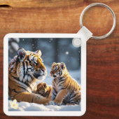 Porte-clés "Tigre et petits en Harmonie" (Verso)