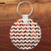 Porte-clés Tigre Impression orange chaud et noir (Recto)