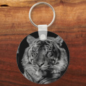 Porte-clés Tigre noir et blanc (Recto)