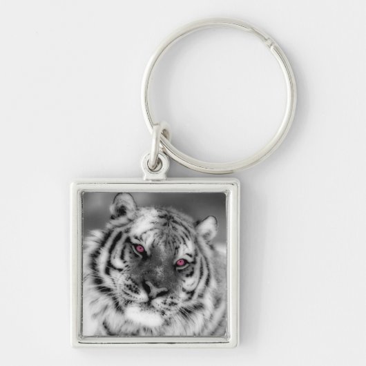 Porte-clés Tigre observé par rose (Devant)