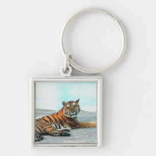 Porte-clés Tigre par la rivière