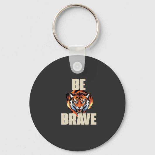 Porte-clés Tigre Sois Courageux | Accessoire de Mo (Recto)