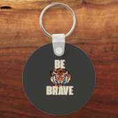 Porte-clés Tigre Sois Courageux | Accessoire de Mo (Recto)