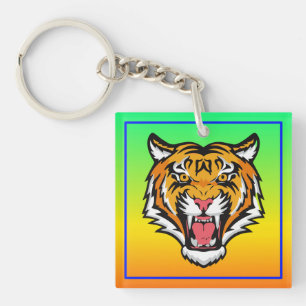 Porte-clés Tigre torche tête-25818