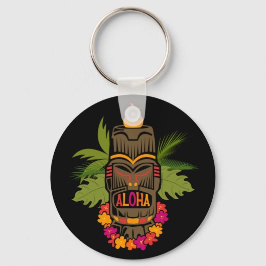 Porte-clés Tiki Aloha (Recto)