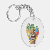Porte-clés Tiki hawaïen surfant (Devant gauche)