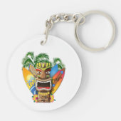 Porte-clés Tiki hawaïen surfant (Dos)