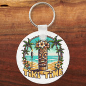 Porte-clés Tiki Time - L'île tropicale s'échappe (Recto)