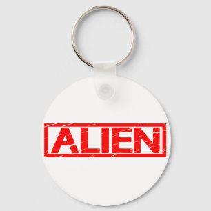 Porte-clés Timbre Alien