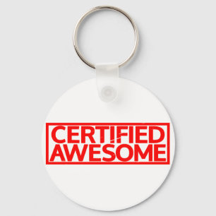 Porte-clés Timbre Awesome Certifié