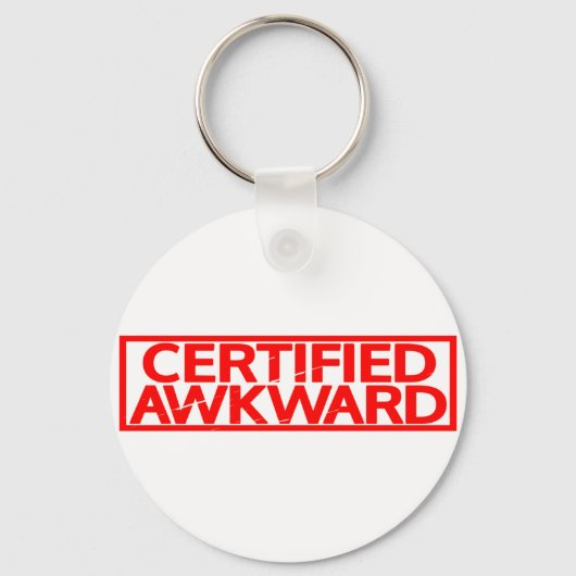 Porte-clés Timbre Awkward Certifié (Recto)